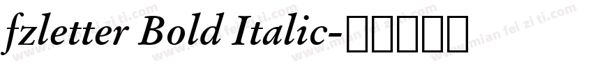 fzletter Bold Italic字体转换